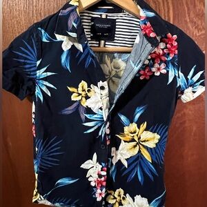 Tropical Floral Button Down Shirt - Boy’s size 8
